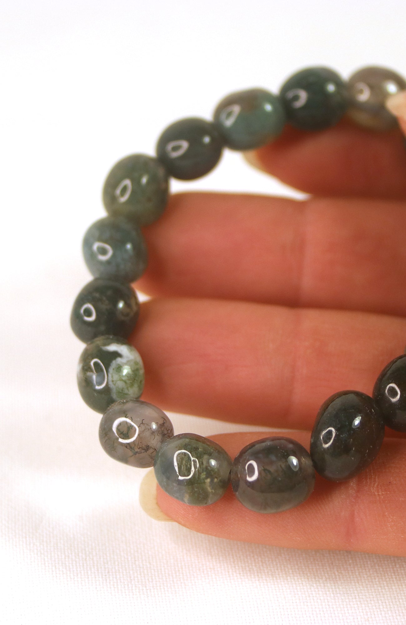 Blue Apatite Nugget 10-12mm Bracelet